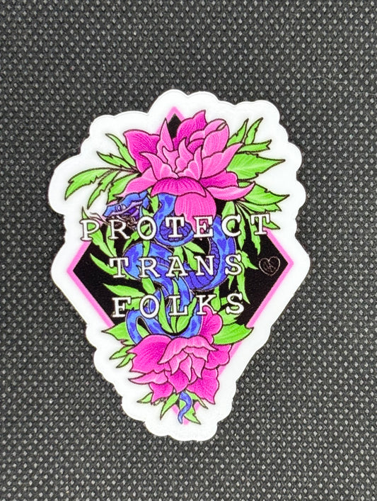 protect trans folks sticker